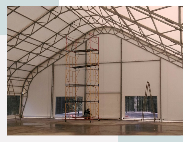 Шатровые ангары в Вятских Поляне